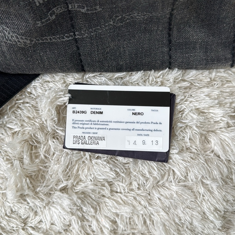 Prada Charcoal Denim canapa small tote Bag - Picture 10 of 13